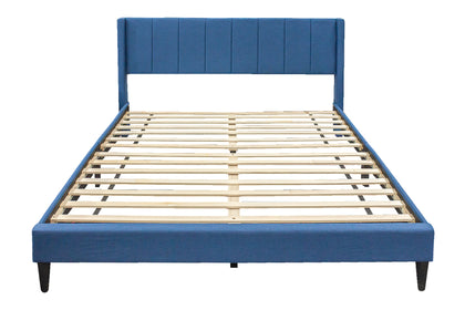 Vele-B Fabric Double Bed Frame - Blue