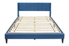 Vele-B Fabric Queen Bed Frame - Blue