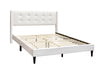 Vele-C Fabric Double Bed Frame - White