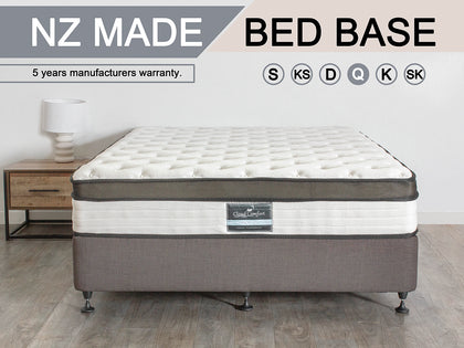 T DS NZ MADE SW Queen bed base light Grey NZ