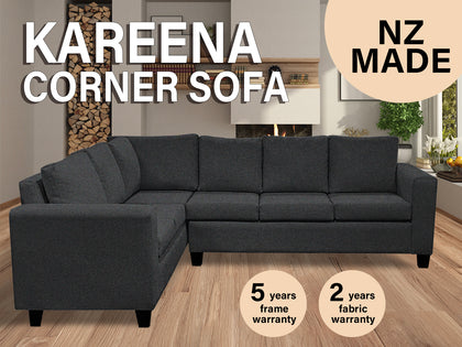 DS NZ made Kareena corner sofa Vish black