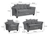 DS NZ Made Chika sofa 3+2+1 Vish Grey