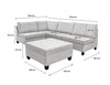 DS NZ made Bhumi corner sofa Comfy silver