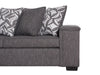 DS NZ made Ella corner sofa kido black with pattern cushions (Michigan)