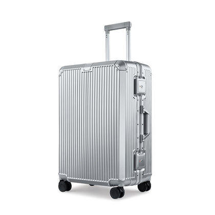 2PC Aluminum Luggage Set - Silver