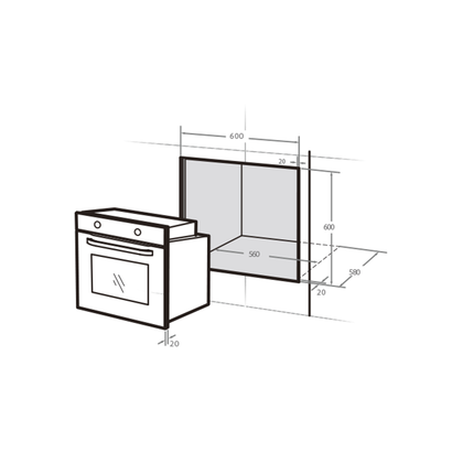 MIDEA 60CM 10 FUNCTION WALL OVEN