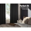 DS NA Artiss 2X Blockout Curtains Blackout Window Curtain Eyelet 300x230cm Black