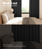 DS NA Artiss 2X Blockout Curtains Blackout Window Curtain Eyelet 300x230cm Black