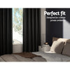 DS NA Artiss 2X Blockout Curtains Blackout Window Curtain Eyelet 240x230cm- BK