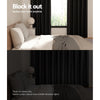 DS NA Artiss 2X Blockout Curtains Blackout Window Curtain Eyelet 240x230cm- BK