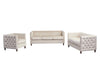 Abbey Sectional Sofa Set Velvet Beige