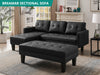 Breamar Sectional Sofa Set PU Black