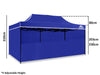 Gazebo C Silver coated roof 3x6m Blue