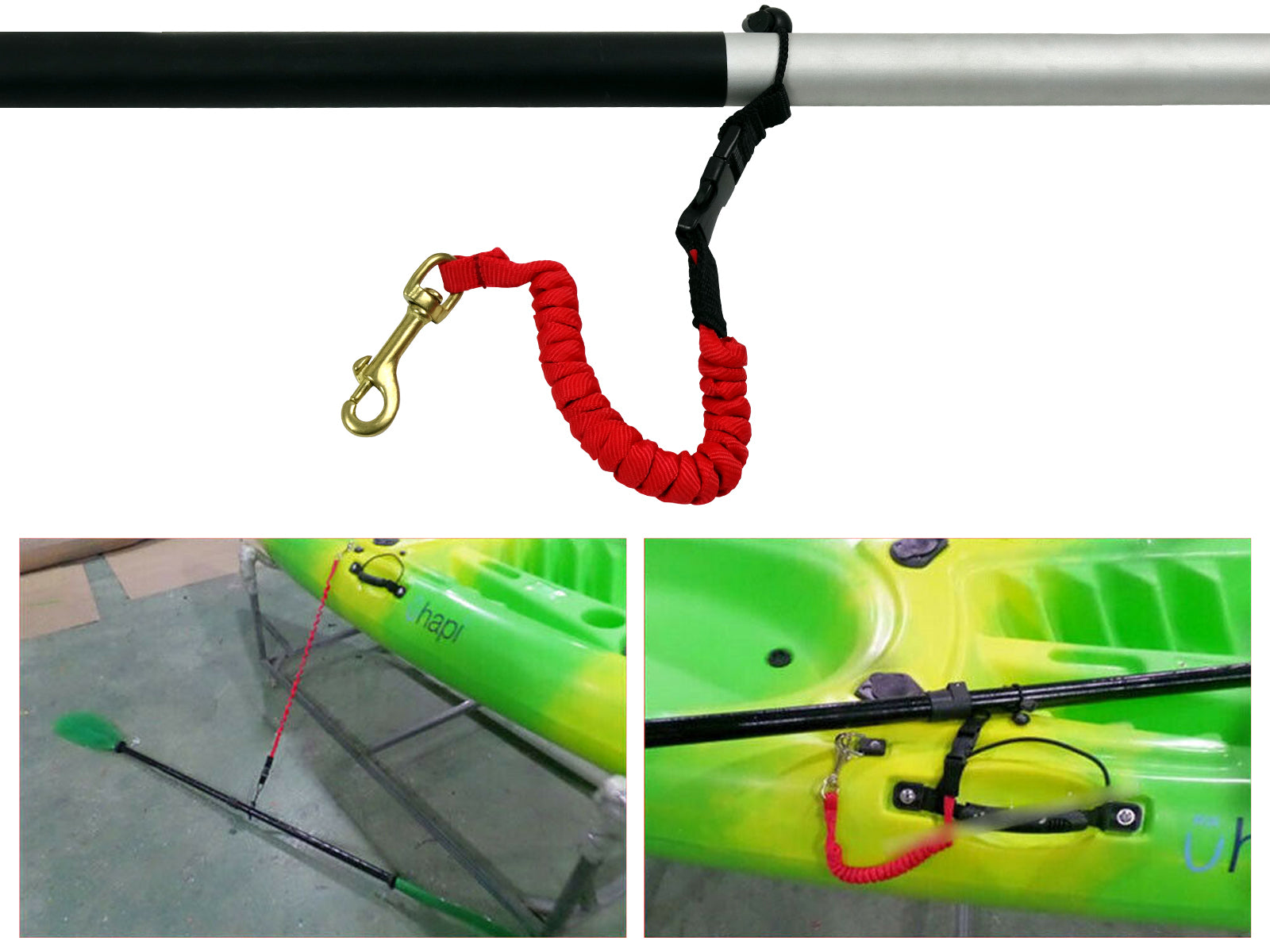 Kayak Paddle Leash with Brass Hooks – TSB Living