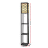 DS NA Floor Lamp Storage Shelf LED Lamps Vintage Standing Reading Light Bedroom