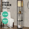 DS NA Floor Lamp Storage Shelf LED Lamps Vintage Standing Reading Light Bedroom