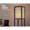 DS NA Floor Lamp Storage Shelf LED Lamps Vintage Standing Reading Light Bedroom