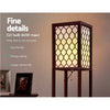 DS NA Floor Lamp LED Storage Shelf Standing Vintage Wood Light Reading Bedroom