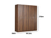 Valnot 4 Door Wardrobe