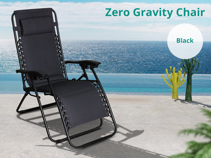 Zero Gravity Chair Padded Black