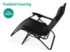 Zero Gravity Chair Padded Black