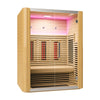 3 Person Low EMF Far Infrared With Red Light Tube Full spectrum Sauna