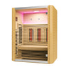 3 Person Low EMF Far Infrared With Red Light Tube Full spectrum Sauna