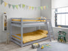 Polli Bunk Bed Grey with 10cm Mattress Combo