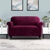 DS NA Artiss Velvet Sofa Cover Plush Couch Cover Lounge  2 Seater Ruby Red