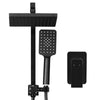 DS NA WELS 8'' Rain Shower Head Mixer Square Handheld High Pressure Wall Black