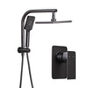 DS NA WELS 8'' Rain Shower Head Mixer Square Handheld High Pressure Wall Black