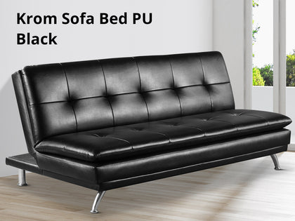 Krom Sofa Bed PU Black