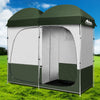 DS NA Double Camping Shower Toilet Tent Outdoor Portable Change Room Green